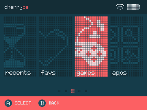 CherryOS theme for OnionOS in red and grey.
